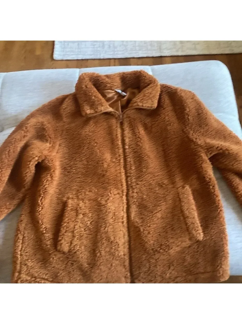 | J. Crew– Teddy Fleece Jacket Size Medium - Picture 9 of 9